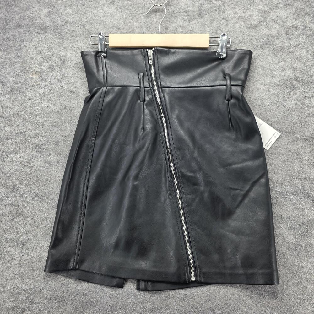 BLANKNYC Skirt Womens 25 Black Faux Leather Straight Pencil Lined Zipper